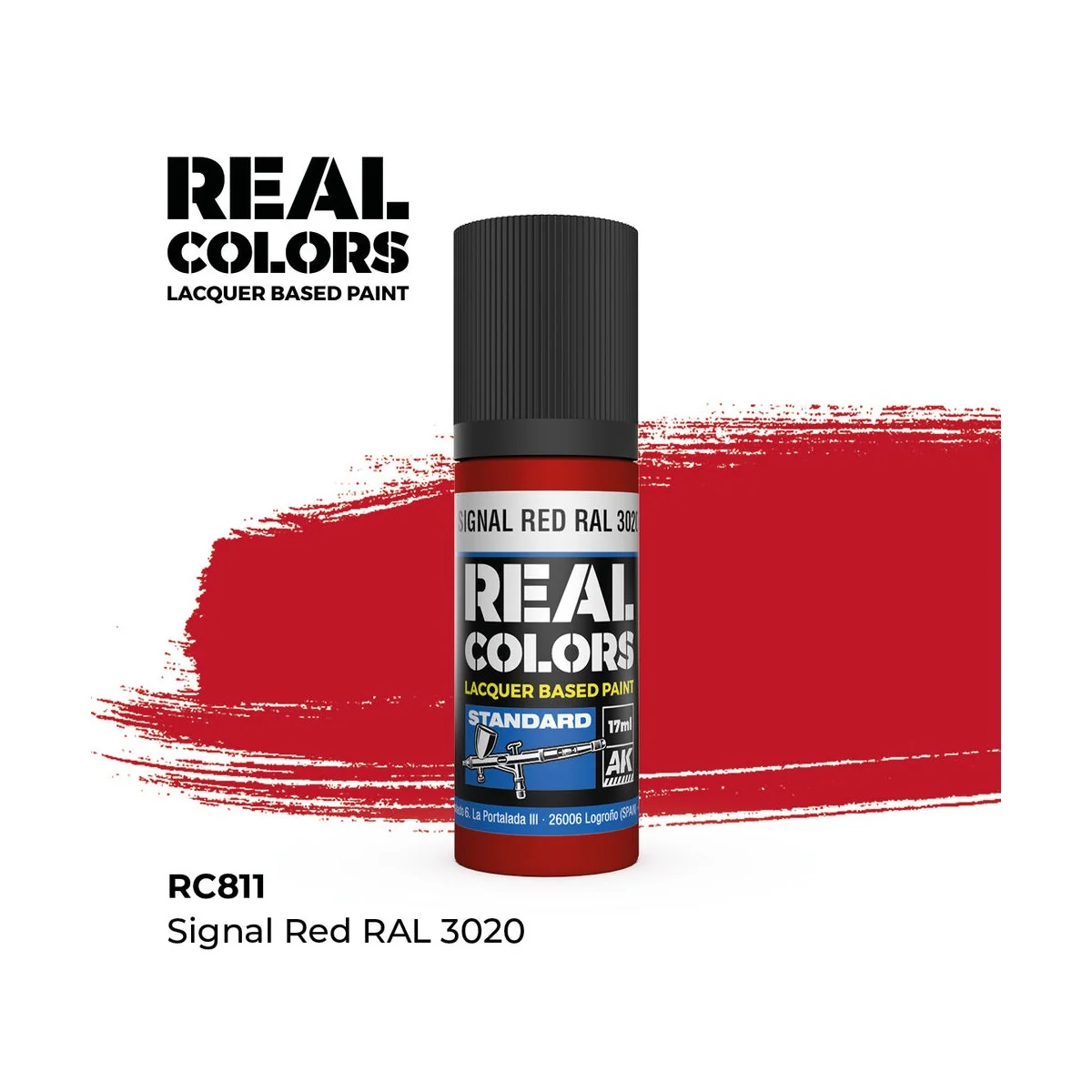 Real Colors: Signal Red RAL 3020 17 ml. - AK Interactive RC811