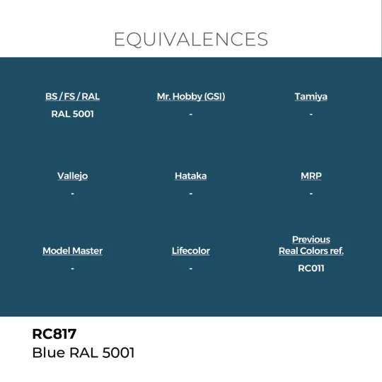 Real Colors: Blue RAL 5001 17 ml. - AK Interactive RC817
