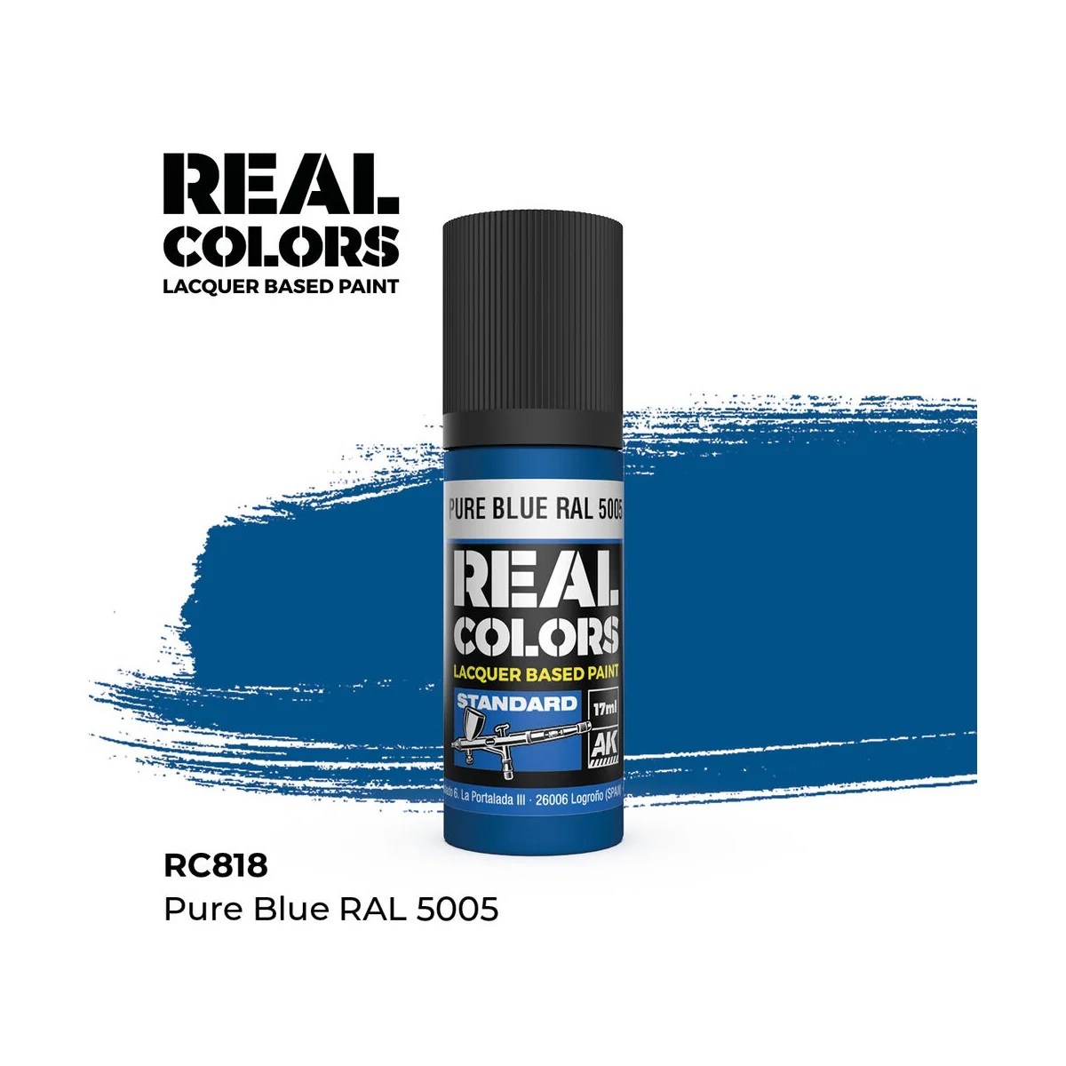 Real Colors: Pure Blue RAL 5005 17 ml. - AK Interactive RC818