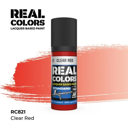 Real Colors: Clear Red 17 ml. - AK Interactive RC821