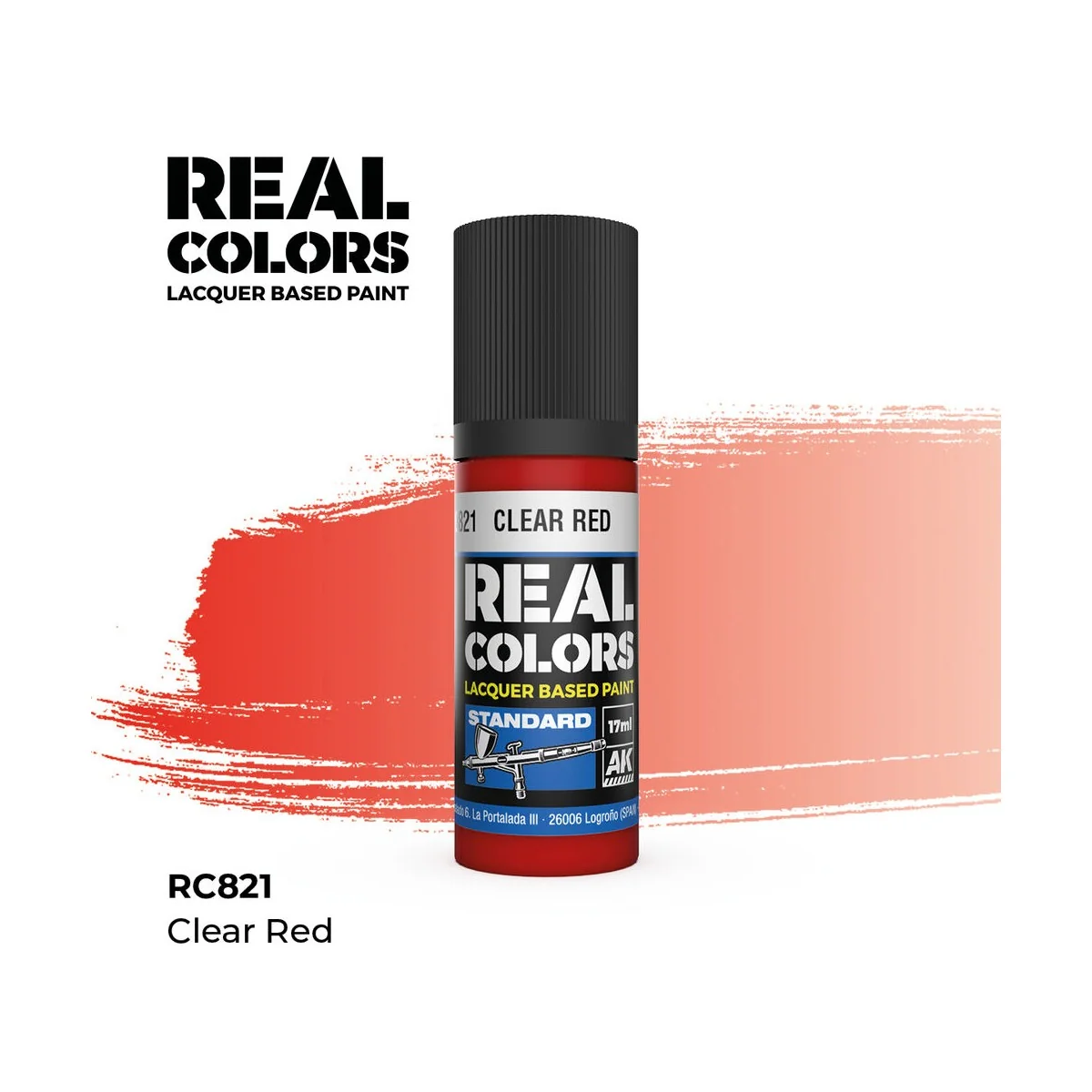 Real Colors: Clear Red 17 ml. - AK Interactive RC821