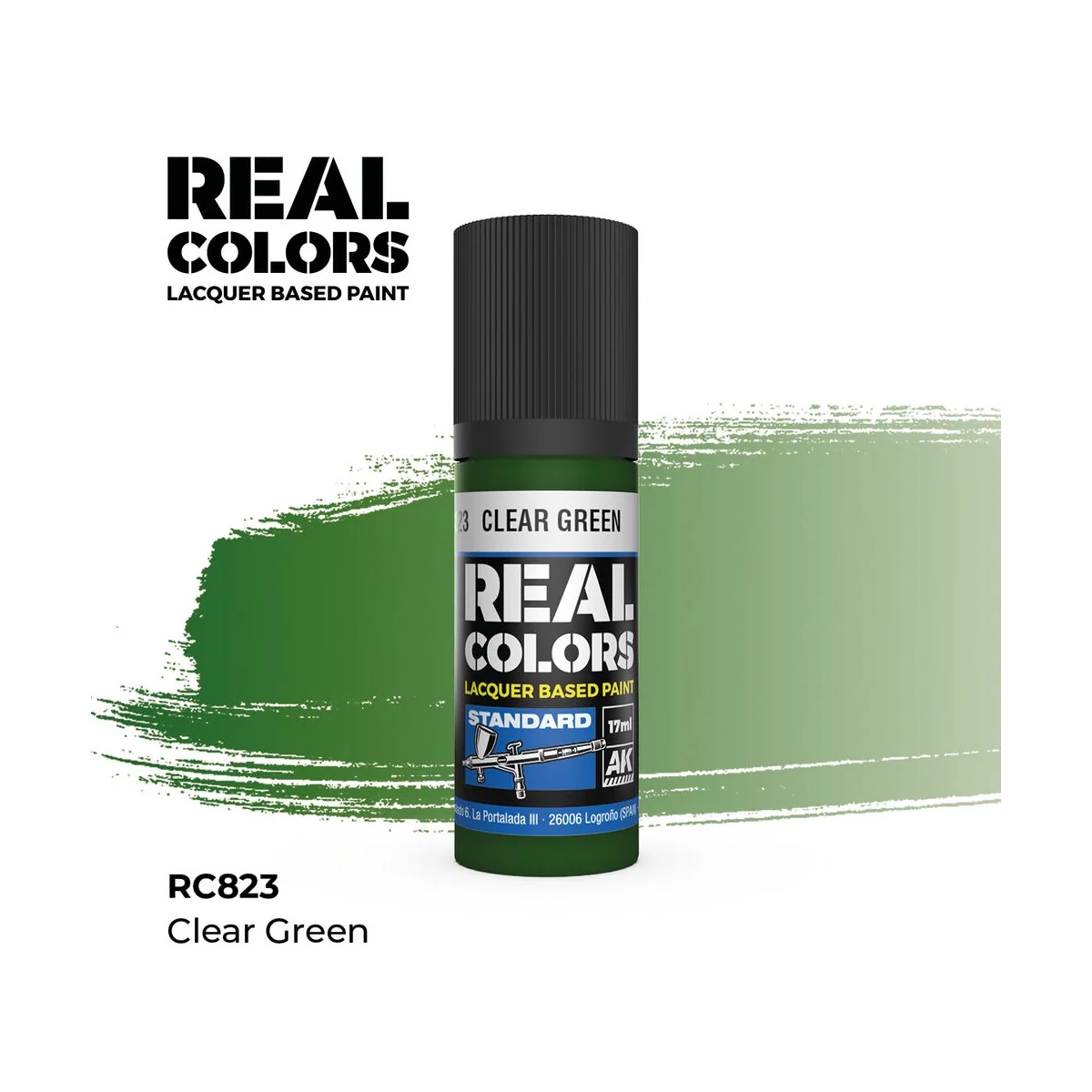 Real Colors: Clear Green 17 ml. - AK Interactive RC823