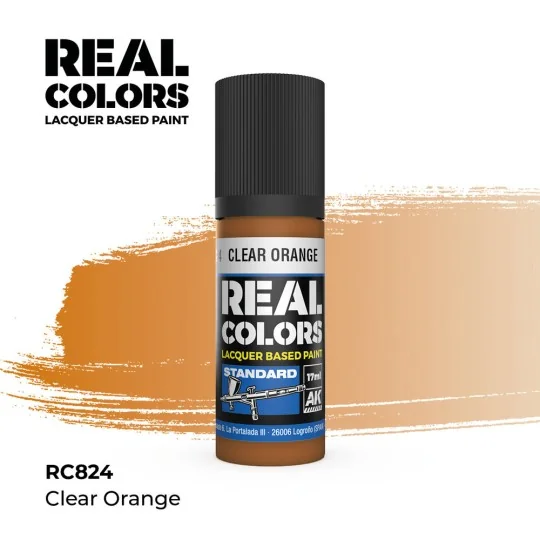 Real Colors: Clear Orange 17 ml. - AK Interactive RC824