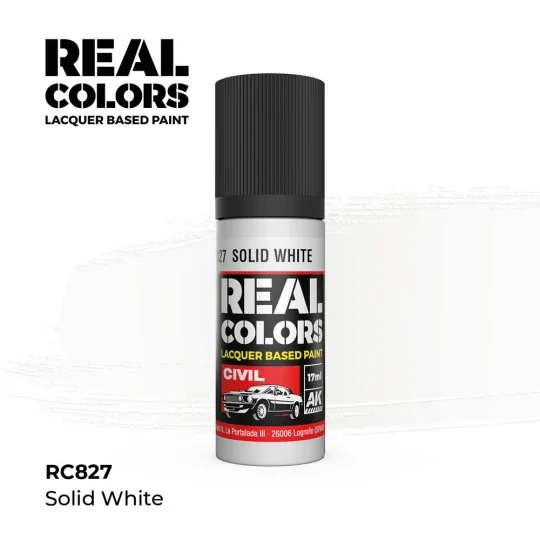 Real Colors: Solid White 17 ml. - AK Interactive RC827