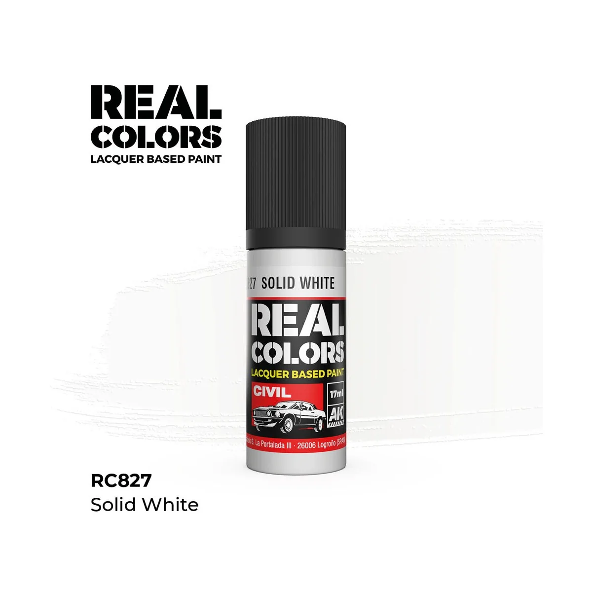Real Colors: Solid White 17 ml. - AK Interactive RC827