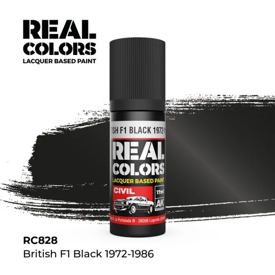 Real Colors: British F1 Black 1972-1986 17 ml. - AK Interactive RC828