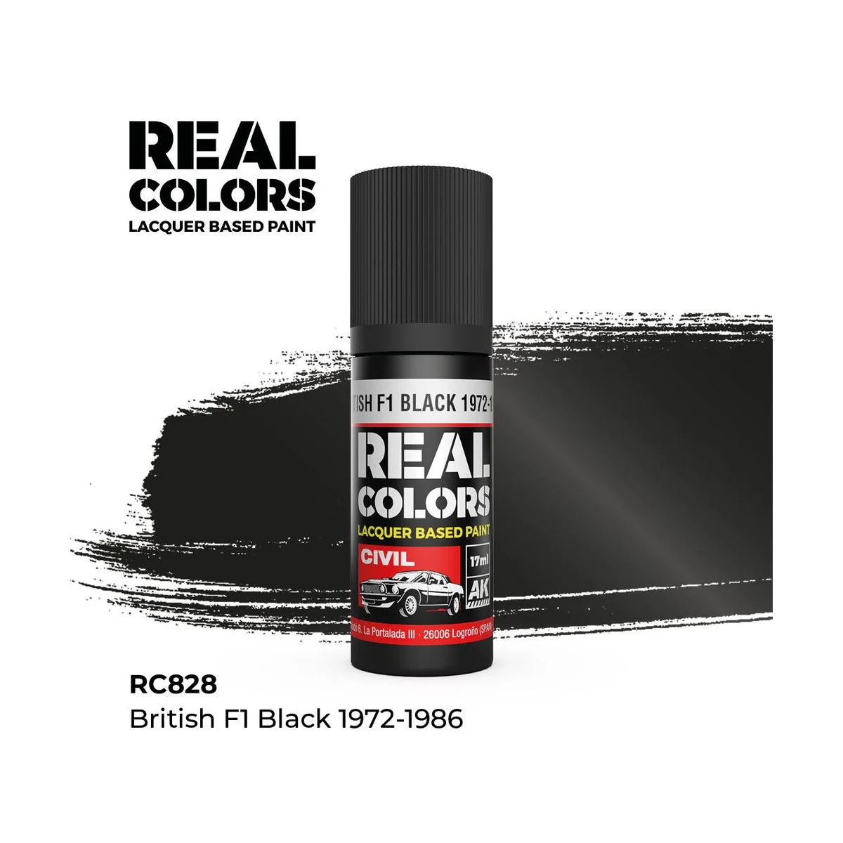 Real Colors: British F1 Black 1972-1986 17 ml. - AK Interactive RC828