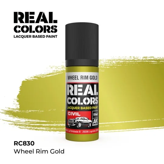 Real Colors: Wheel Rim Gold 17 ml. - AK Interactive RC830