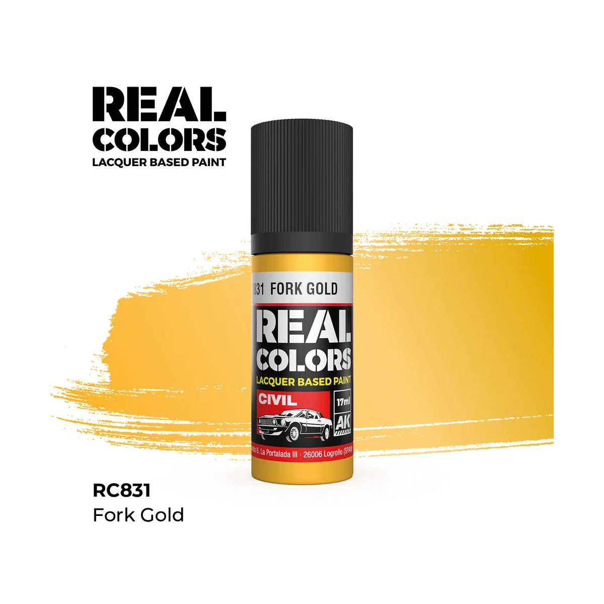 Real Colors: Fork Gold 17 ml. - AK Interactive RC831