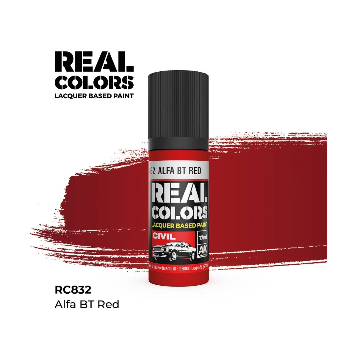 Real Colors: Alfa BT Red 17 ml. - AK Interactive RC832