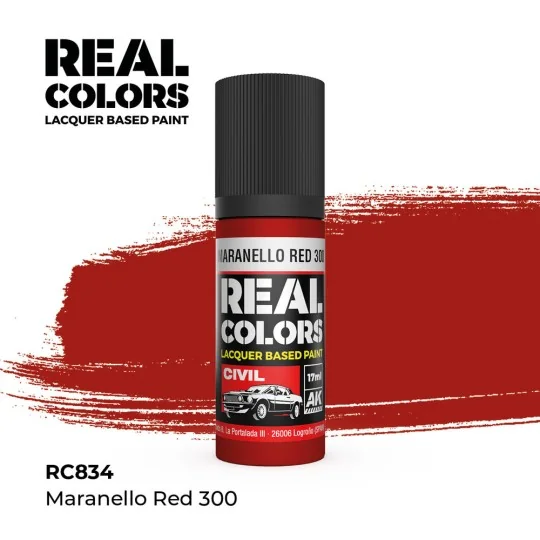 Real Colors: Maranello Red 300 17 ml. - AK Interactive RC834