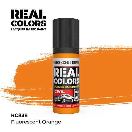 Real Colors: Fluorescent Orange 17 ml. - AK Interactive RC838