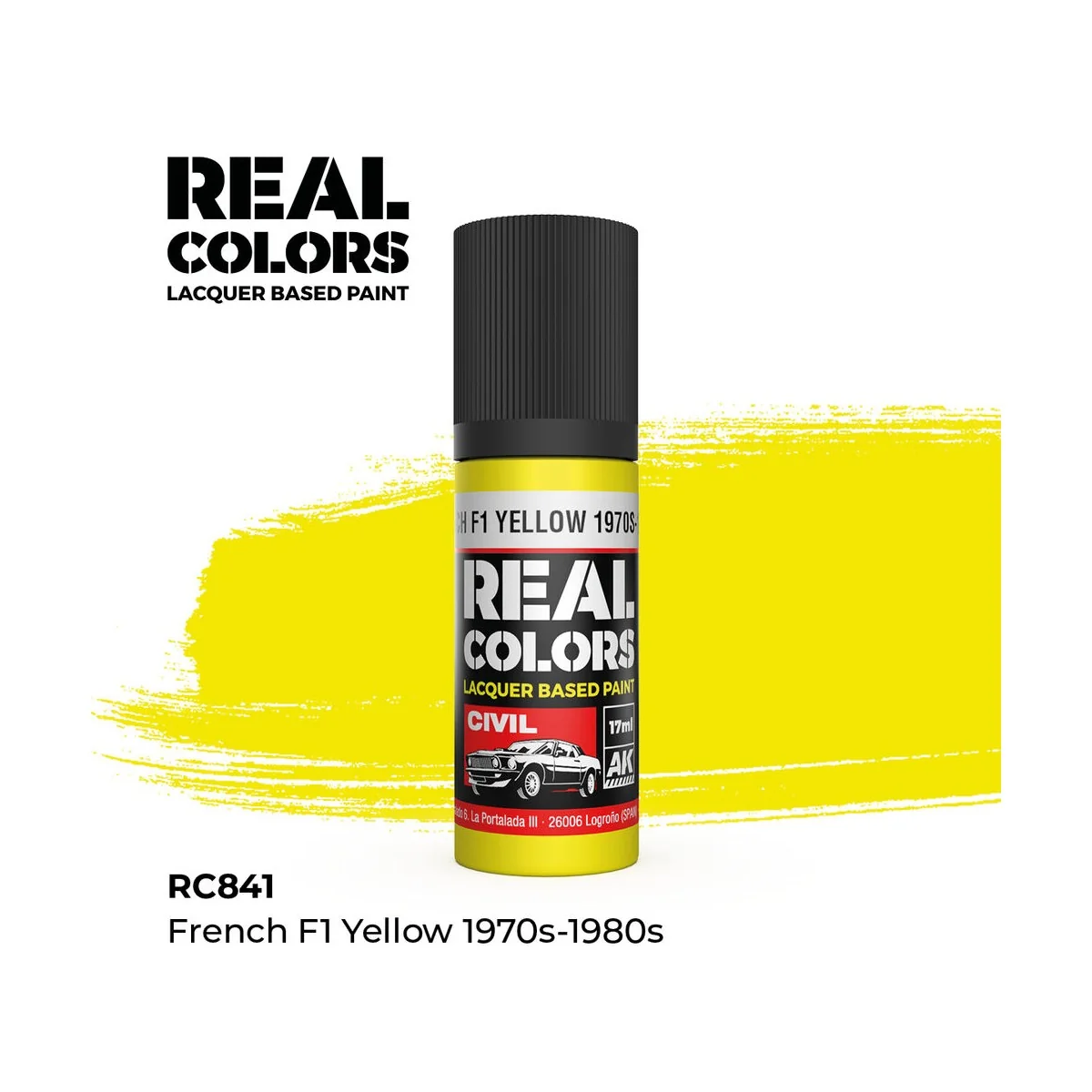 Real Colors: French F1 Yellow 1970s-1980s 17ml. - AK Interactive RC841