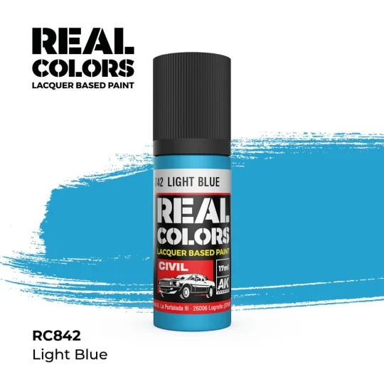 Real Colors: Light Blue 17 ml. - AK Interactive RC842