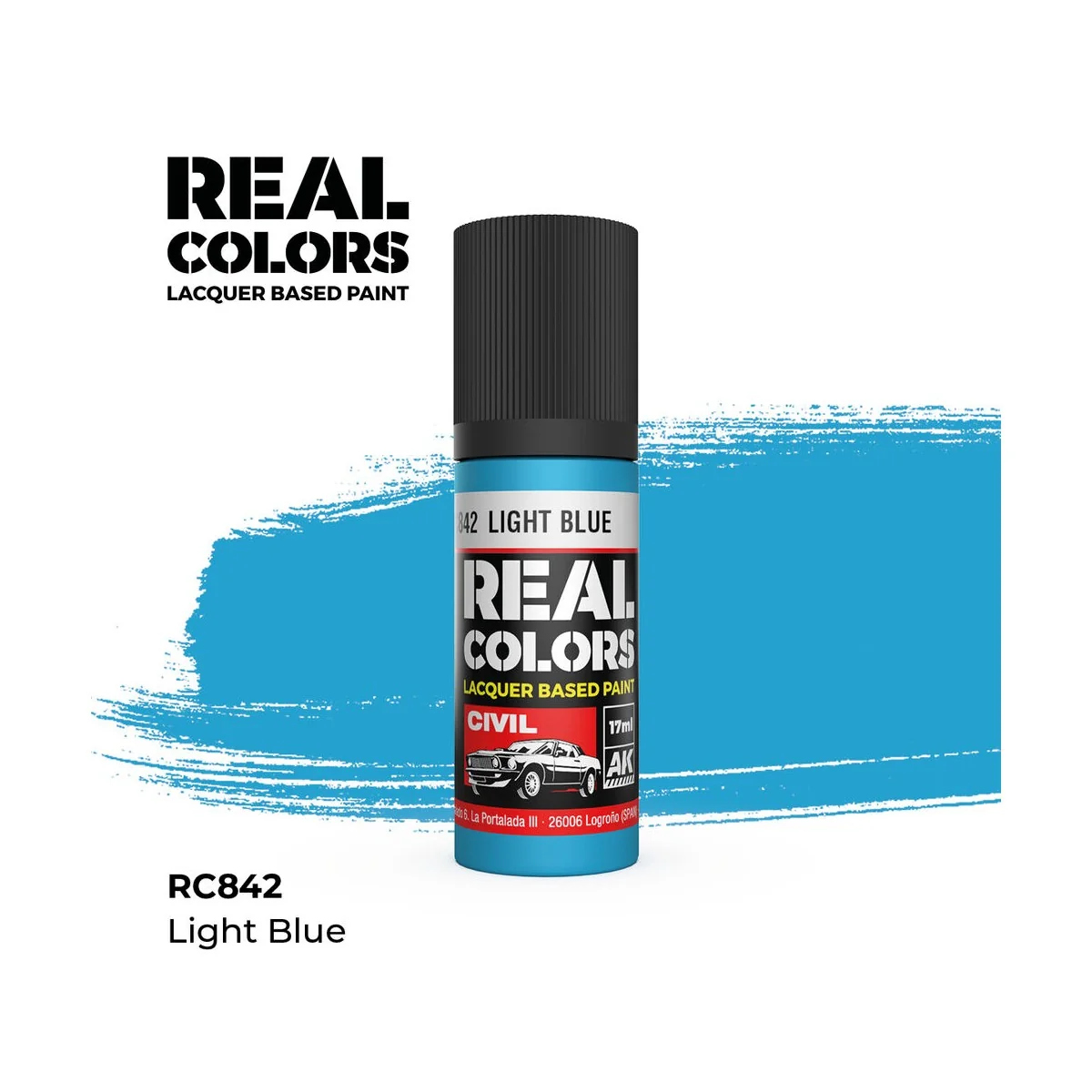 Real Colors: Light Blue 17 ml. - AK Interactive RC842
