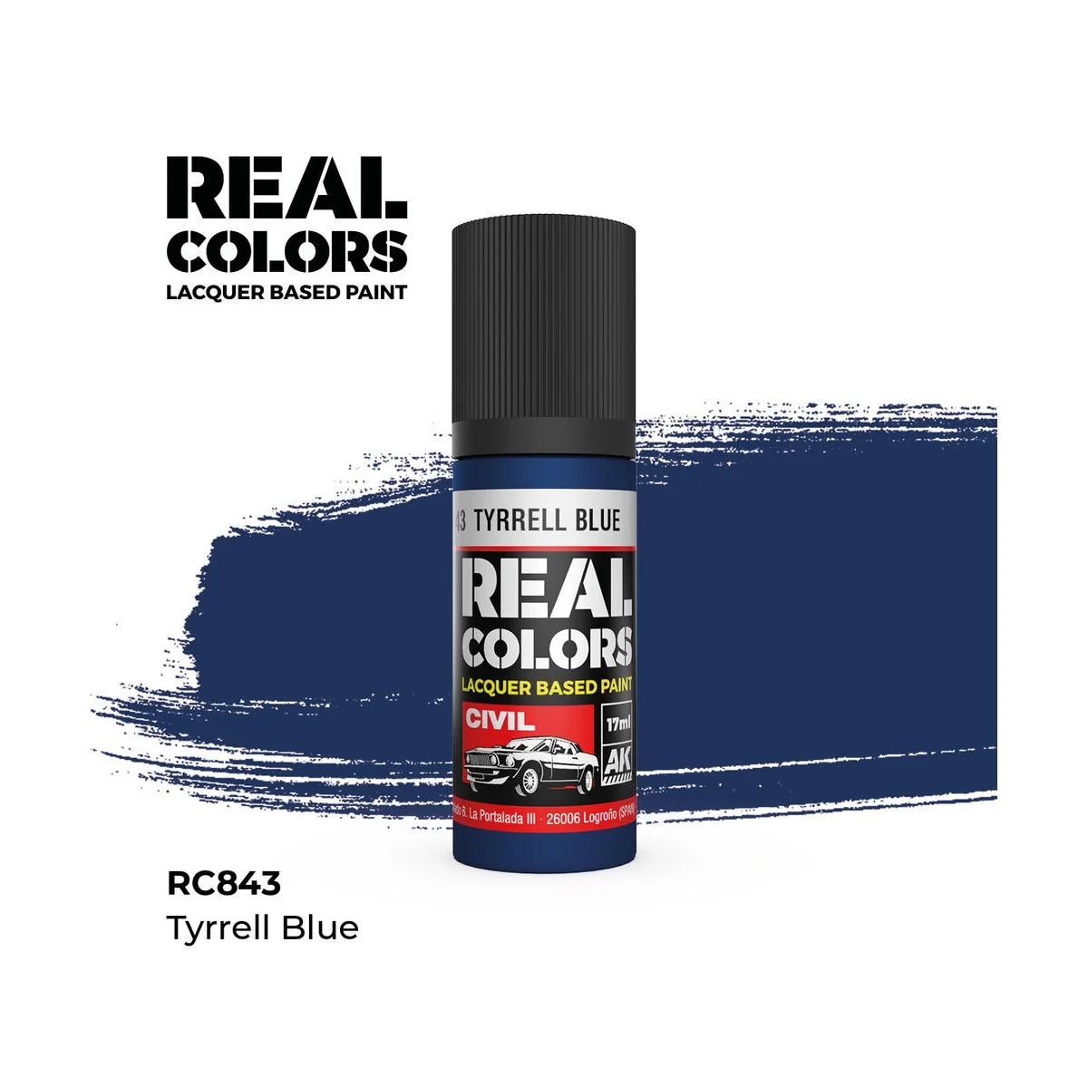 Real Colors: Tyrrell Blue 17 ml. - AK Interactive RC843