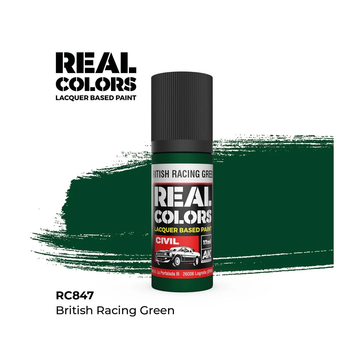Real Colors: British Racing Green 17 ml. - AK Interactive RC847