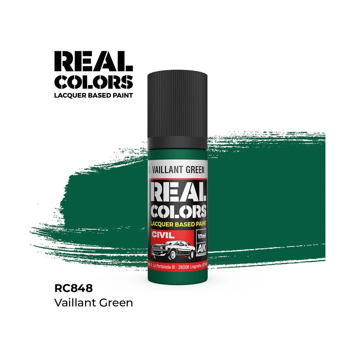 Real Colors: Vaillant Green 17 ml. - AK Interactive RC848