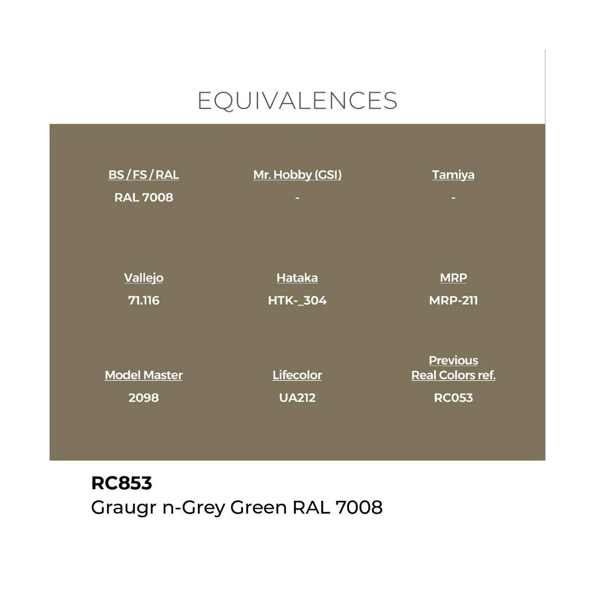Real Colors: Graugrün-Grey Green RAL 7008 17 ml. - AK Interactive R...