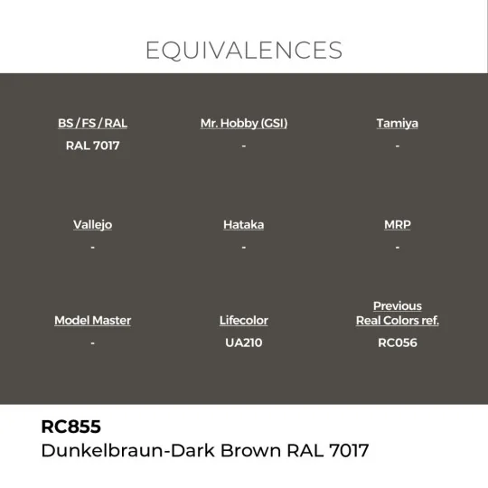 Real Colors: Dunkelbraun-Dark Brown RAL 7017 17 ml. - AK Interactiv...