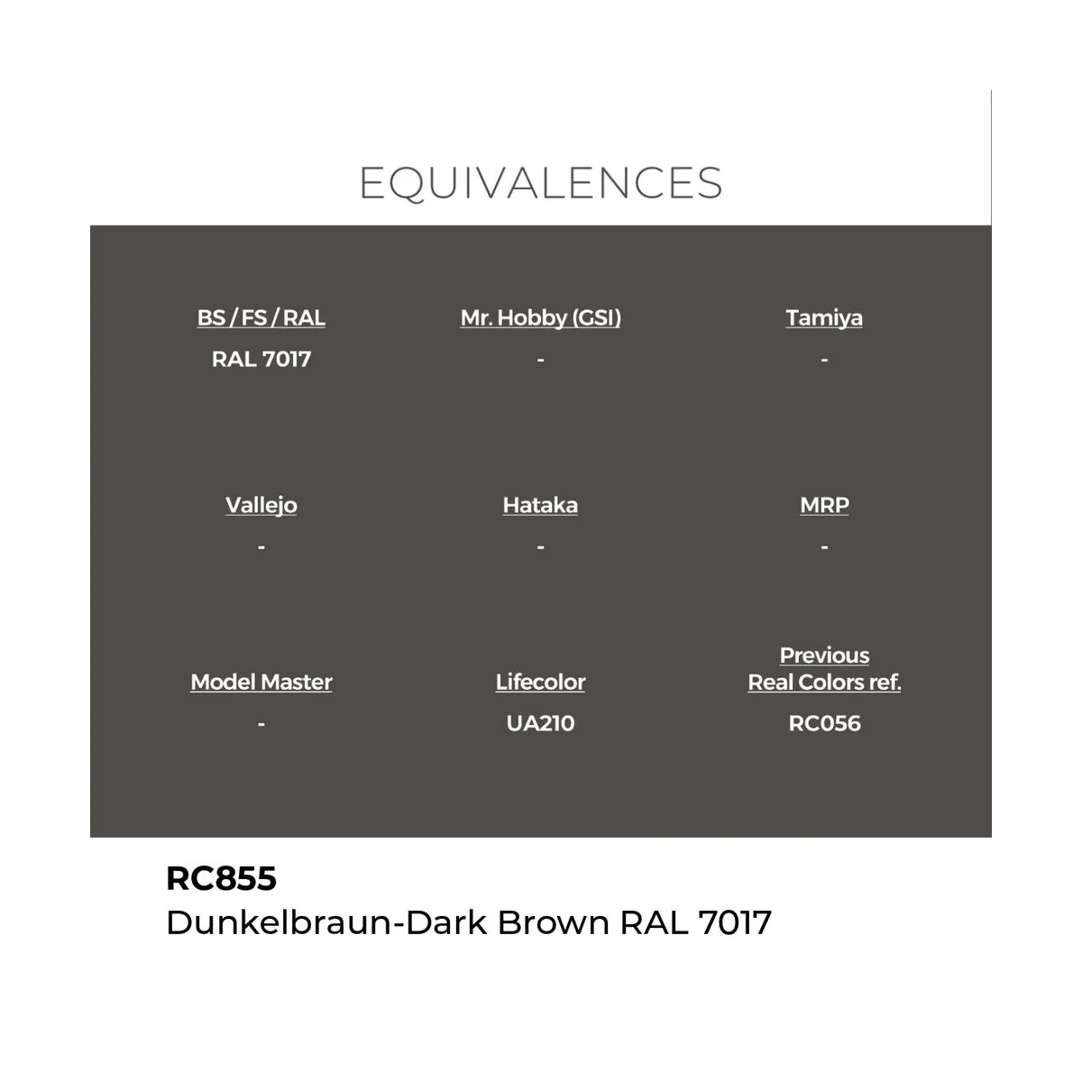 Real Colors: Dunkelbraun-Dark Brown RAL 7017 17 ml. - AK Interactiv...