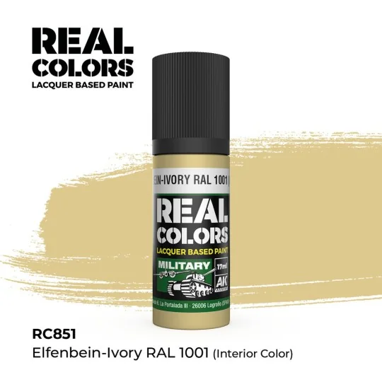 Real Colors: Elfenbein-Ivory RAL 1001 (Interior Color) 17 ml. - AK ...