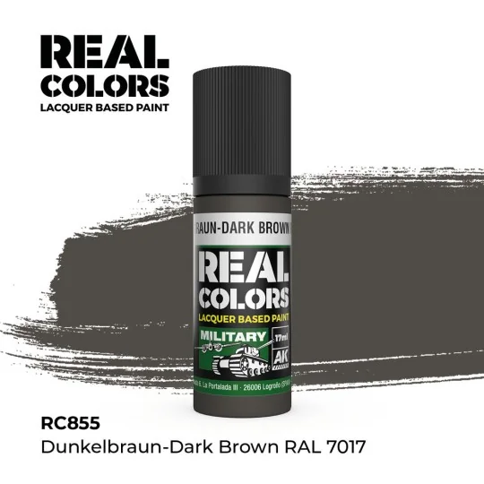 Real Colors: Dunkelbraun-Dark Brown RAL 7017 17 ml. - AK Interactiv...
