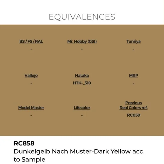 Real Colors: Dunkelgelb Nach Muster-Dark Yellow acc. to Sample - AK...