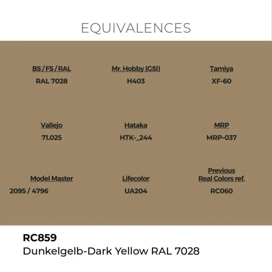 Real Colors: Dunkelgelb-Dark Yellow RAL 7028 17 ml. - AK Interactiv...