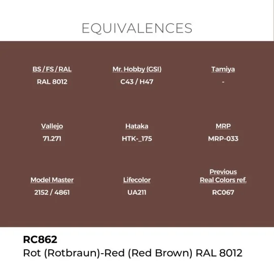 Real Colors: Rot (Rotbraun)-Red Brown RAL 8012 17 ml. - AK Interact...