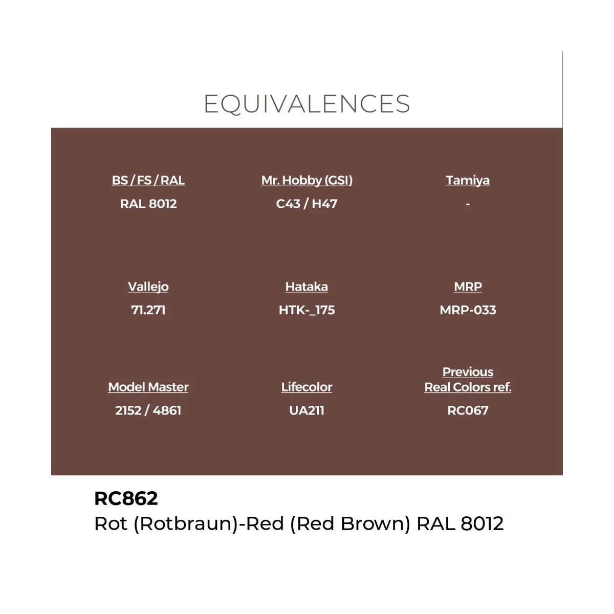 Real Colors: Rot (Rotbraun)-Red Brown RAL 8012 17 ml. - AK Interact...
