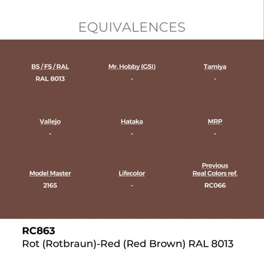 Real Colors: Rot (Rotbraun)-Red Brown RAL 8013 17 ml. - AK Interact...