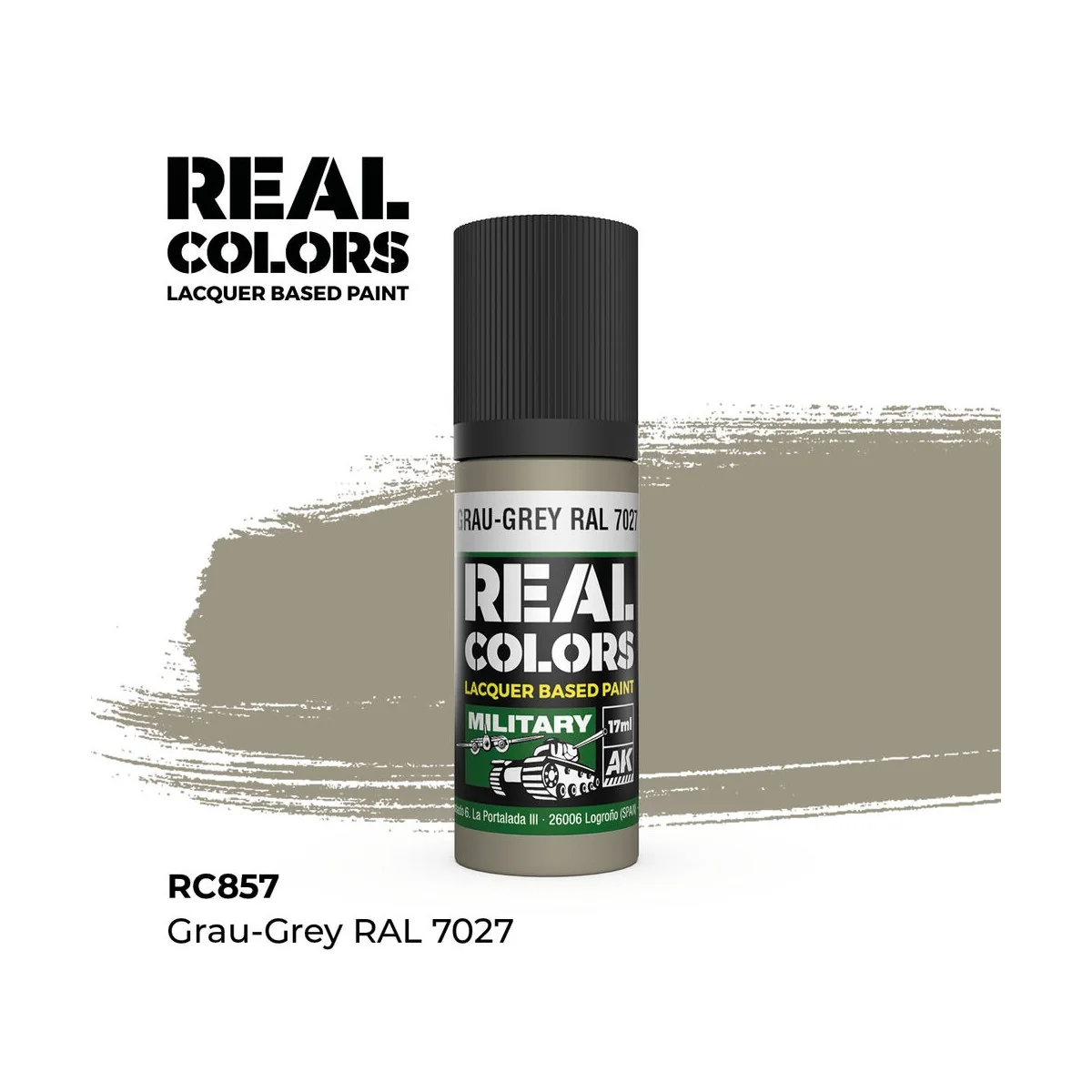 Real Colors: Grau-Grey RAL 7027 17 ml. - AK Interactive RC857