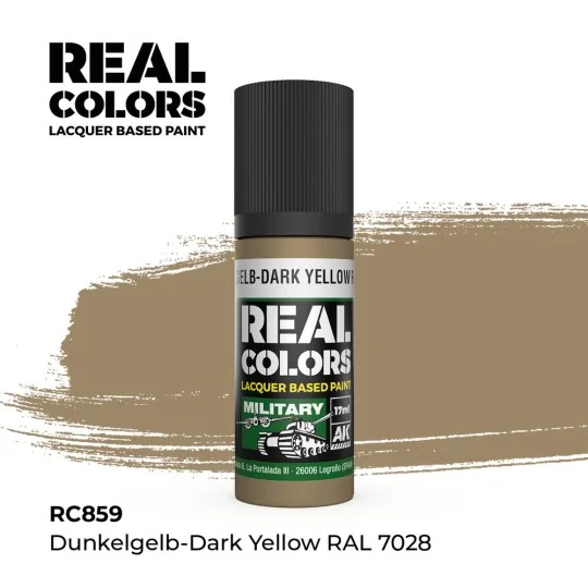 Real Colors: Dunkelgelb-Dark Yellow RAL 7028 17 ml. - AK Interactiv...
