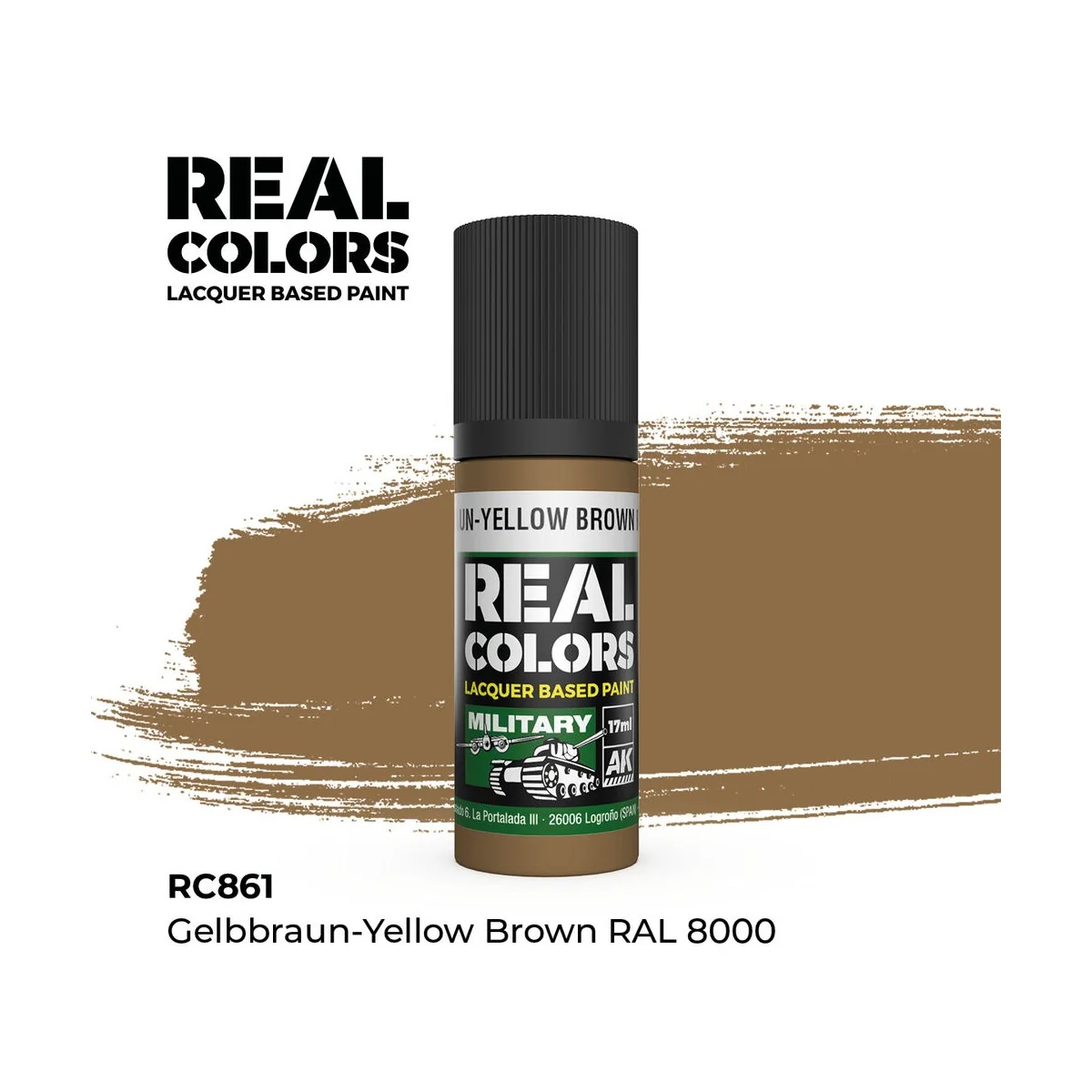 Real Colors: Gelbbraun-Yellow Brown RAL 8000 17 ml. - AK Interactiv...