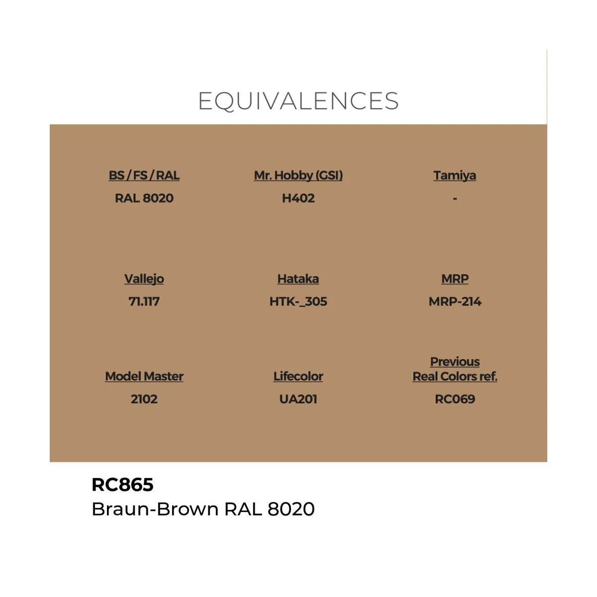Real Colors: Braun-Brown RAL 8020 17 ml. - AK Interactive RC865