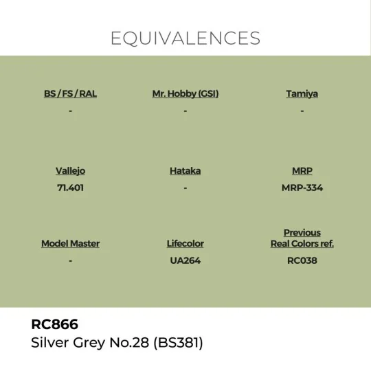 Real Colors: Silver Grey No.28 (BS381) 17 ml. - AK Interactive RC866