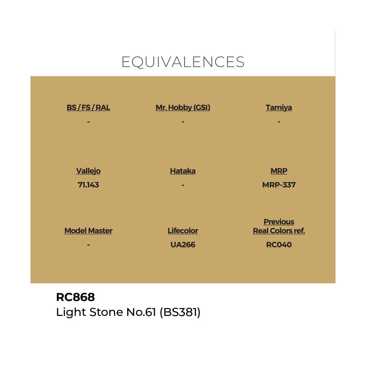 Real Colors: Light Stone No.61 (BS381) 17 ml. - AK Interactive RC868
