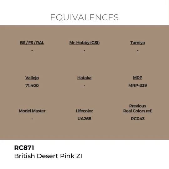 Real Colors: Bristish Desert Pink ZI 17 ml. - AK Interactive RC871