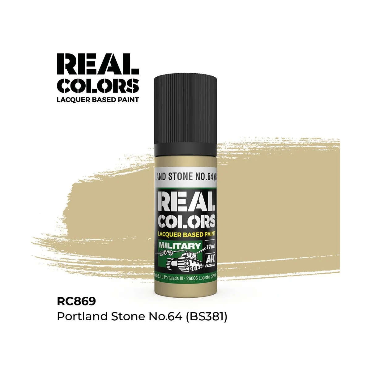 Real Colors: Portland Stone No.64 (BS381) 17 ml. - AK Interactive R...