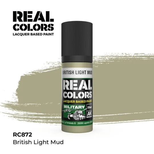 Real Colors: British Light Mud 17 ml. - AK Interactive RC872