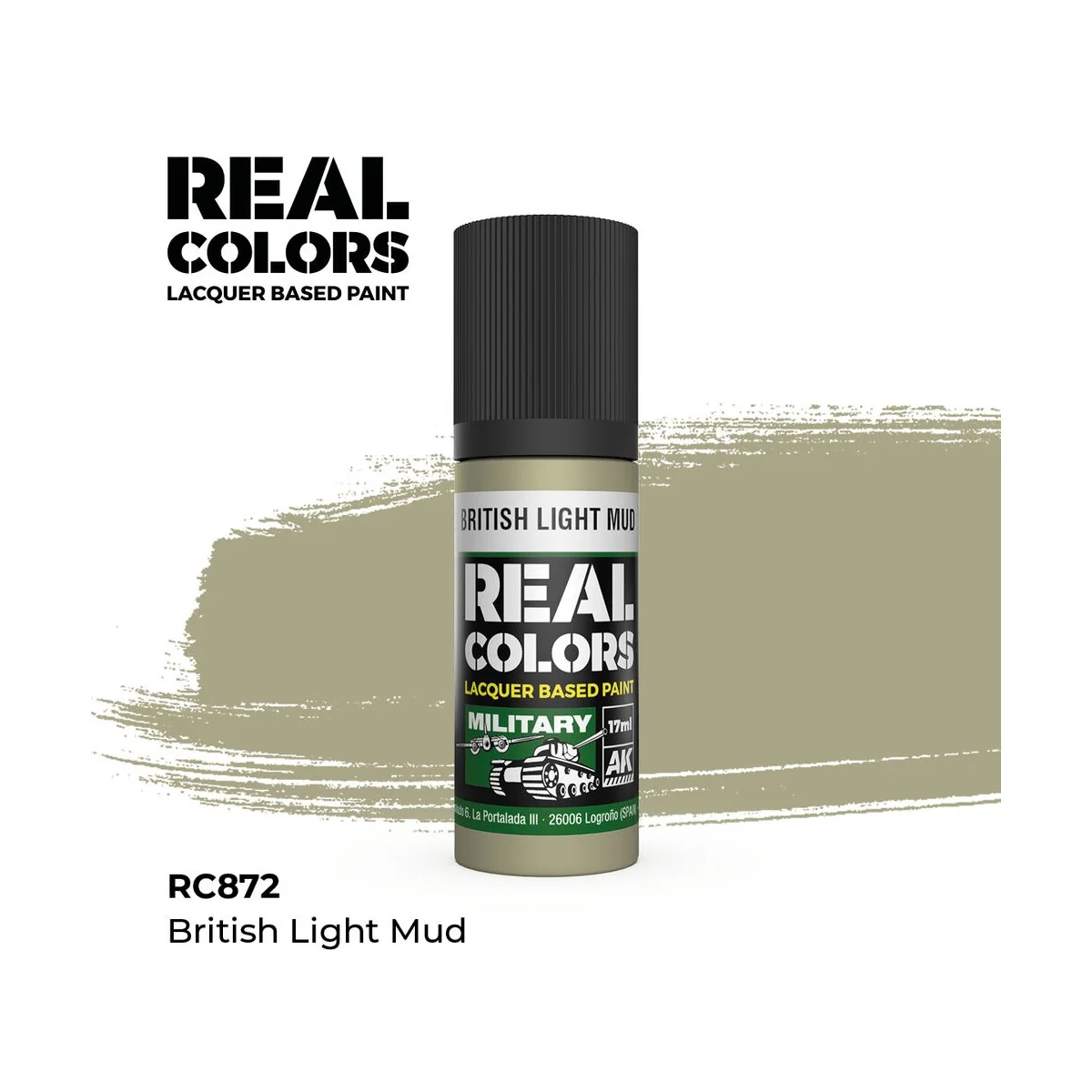 Real Colors: British Light Mud 17 ml. - AK Interactive RC872
