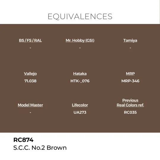 Real Colors: S.C.C. No.2 Brown 17 ml. - AK Interactive RC874