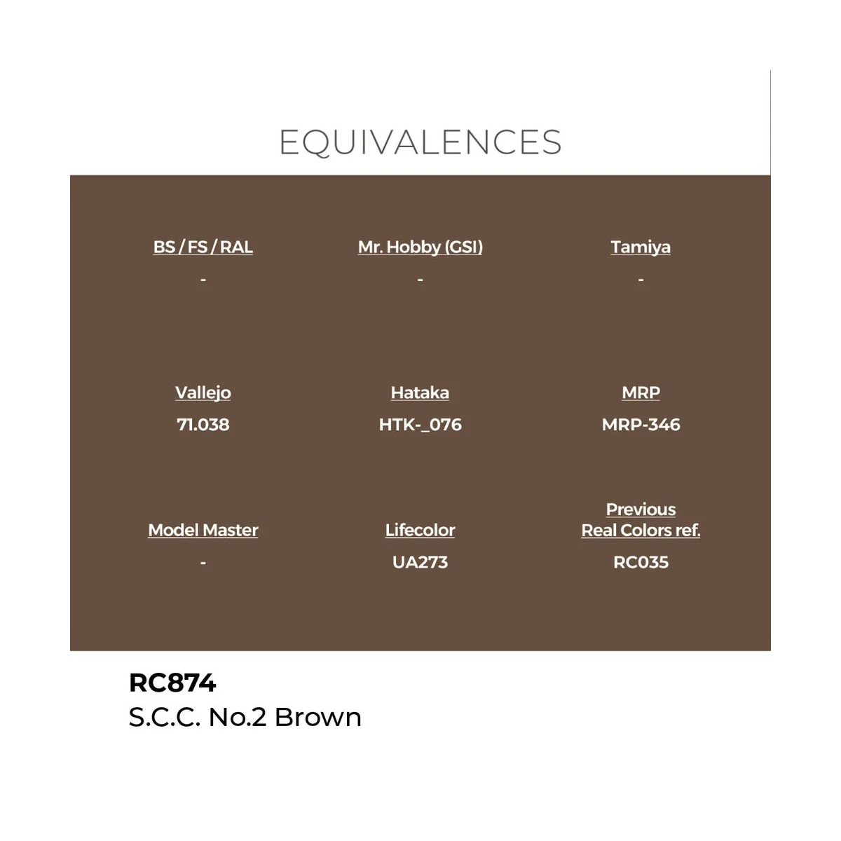Real Colors: S.C.C. No.2 Brown 17 ml. - AK Interactive RC874