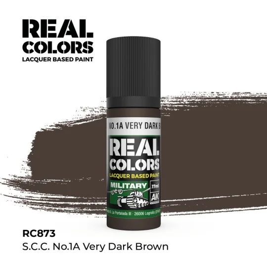 Real Colors: S.C.C. No.1A Very Dark Brown 17 ml. - AK Interactive R...