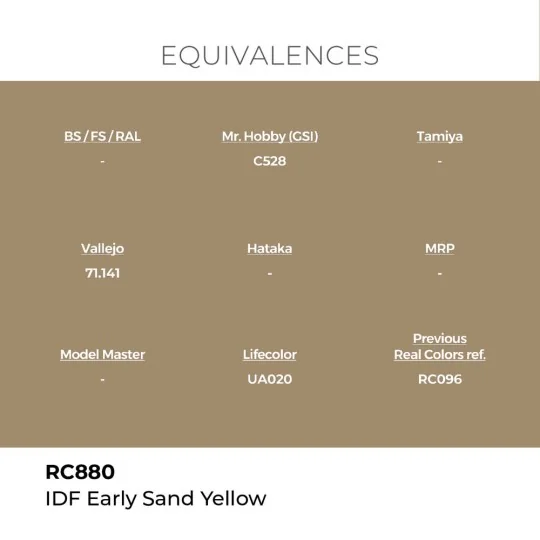 Real Colors: IDF Early Sand Yellow 17 ml. - AK Interactive RC880