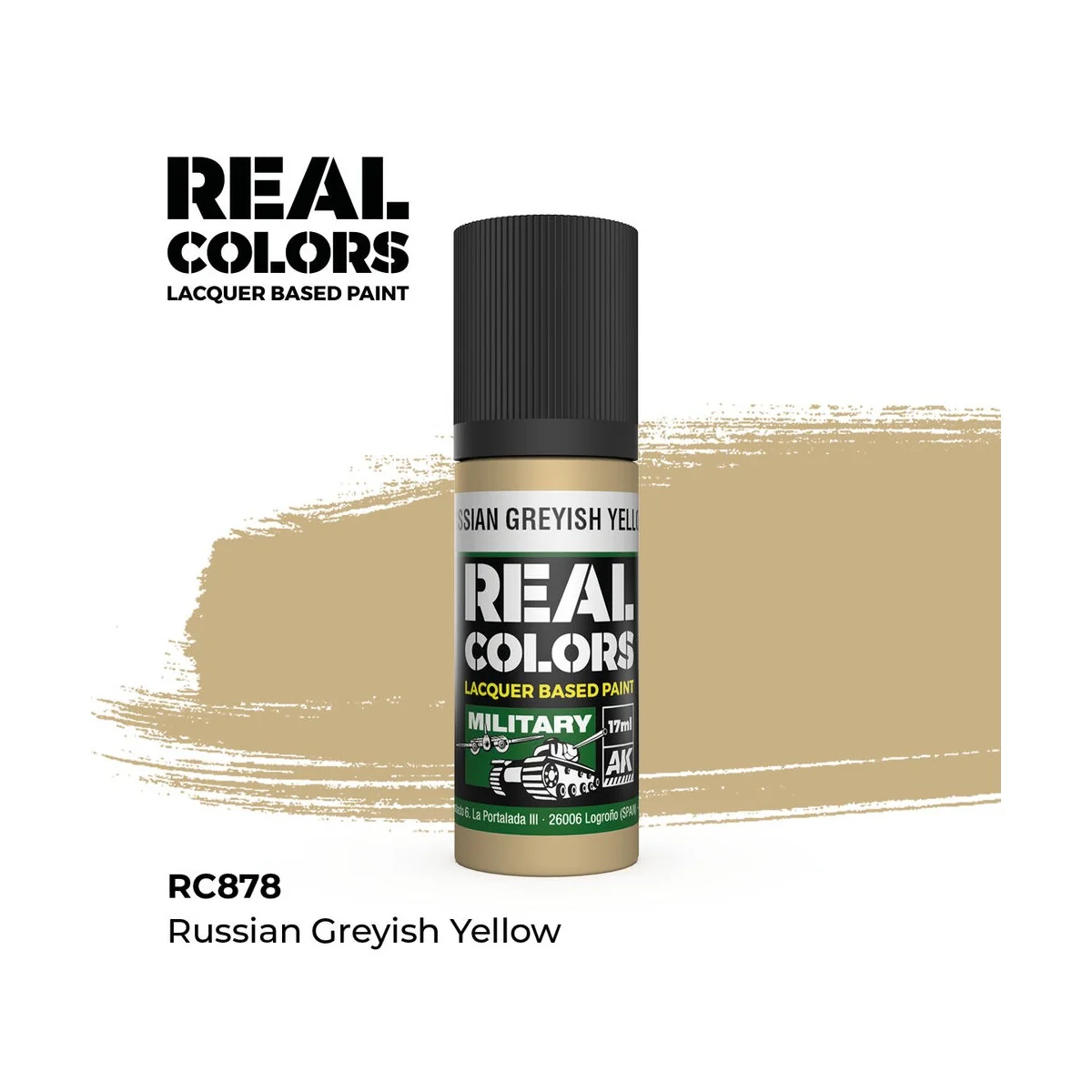 Real Colors: Russian Greyish Yellow 17 ml. - AK Interactive RC878