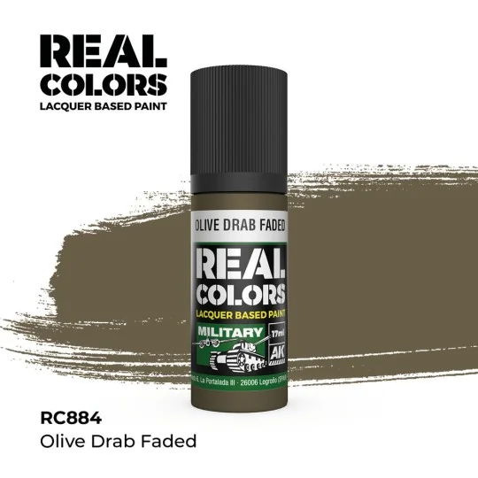 Real Colors: Olive Drab Faded 17 ml. - AK Interactive RC884