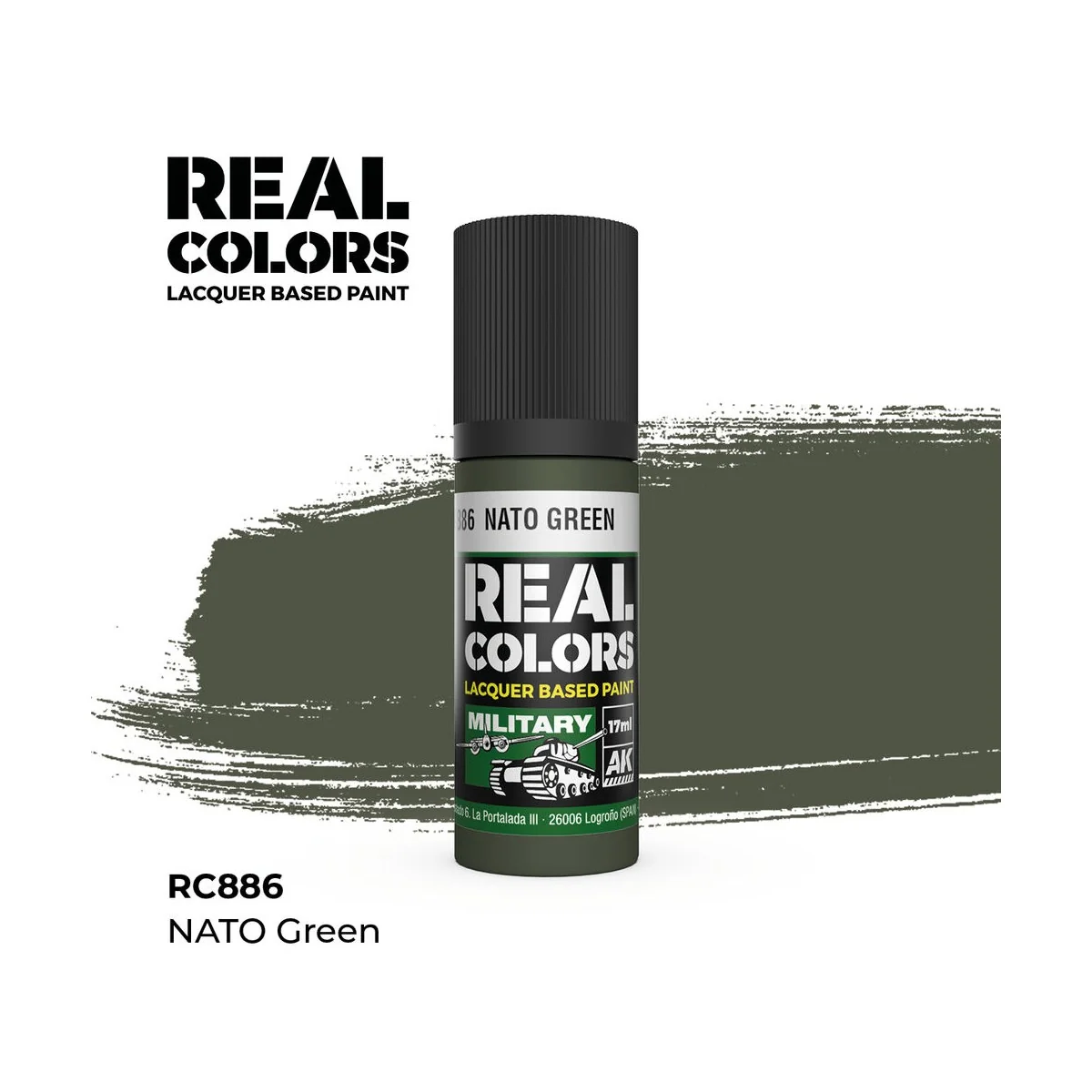 Real Colors: NATO Green 17 ml. - AK Interactive RC886