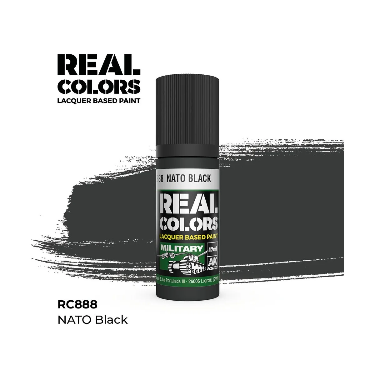 Real Colors: NATO Black 17 ml. - AK Interactive RC888